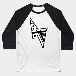 Abstract Triangle Doodle Art Baseball T-Shirt